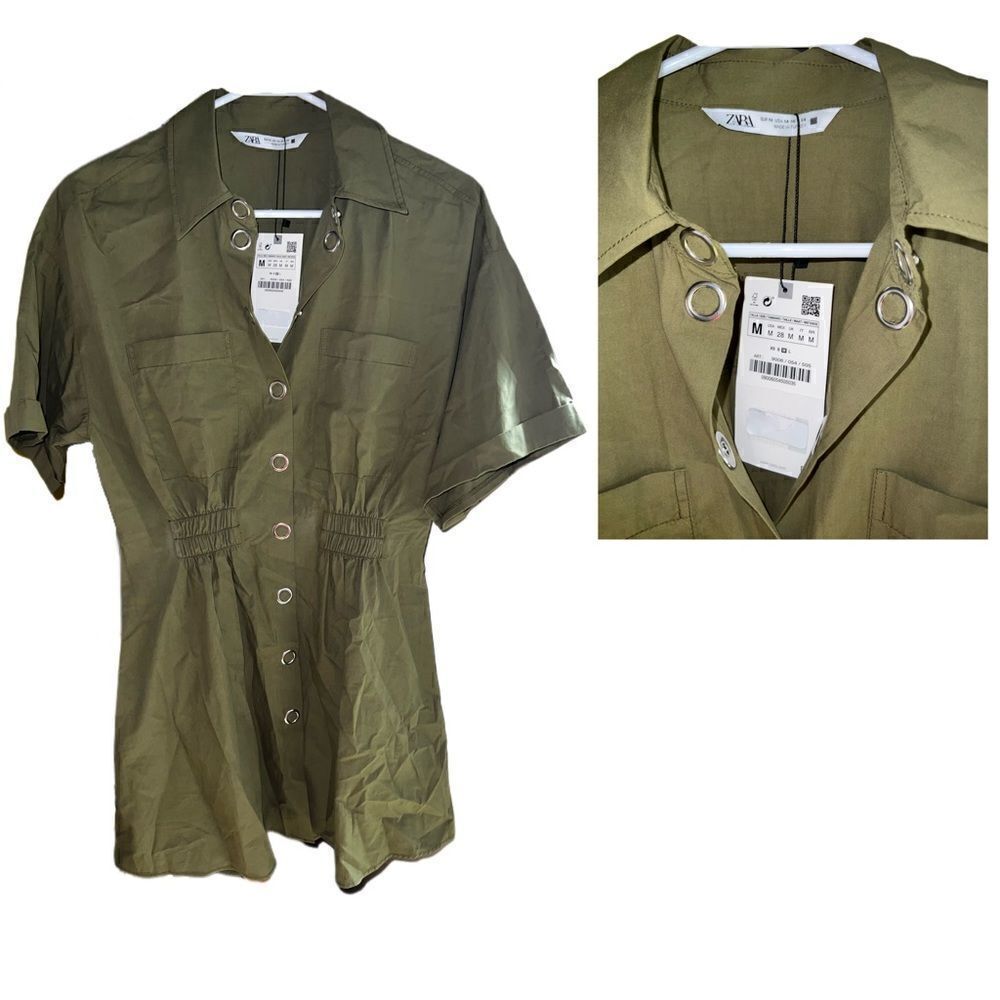 Zara Olive Green Dress 